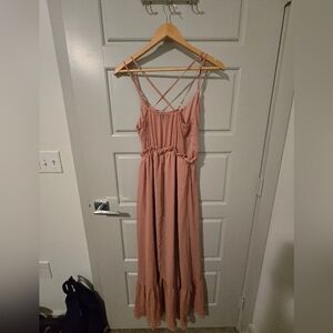 Elegant Sleeveless Maxi Dress in Blush